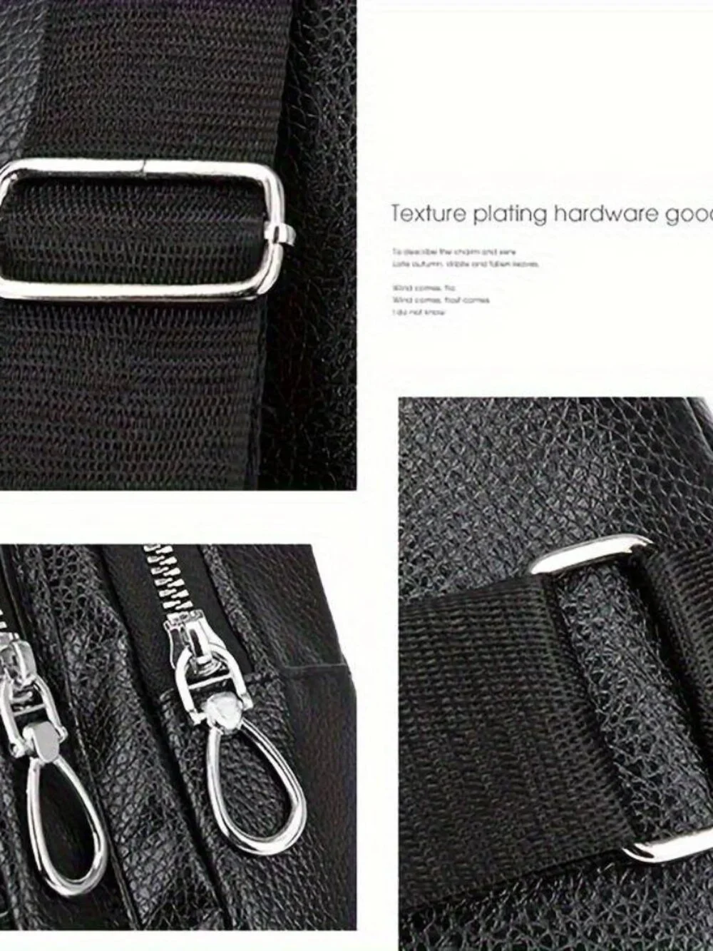 Crocodile Pattern Chest Bag with Earphone Hole Casual Shoulder Messenger Bag